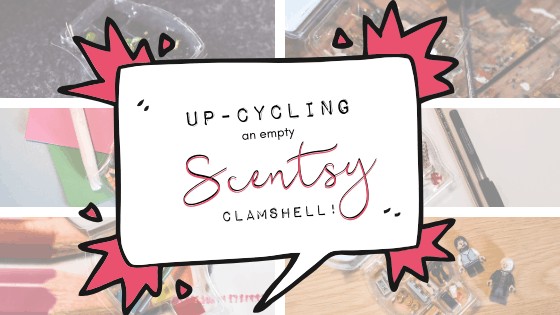 up-cycling an empty scentsy clamshell