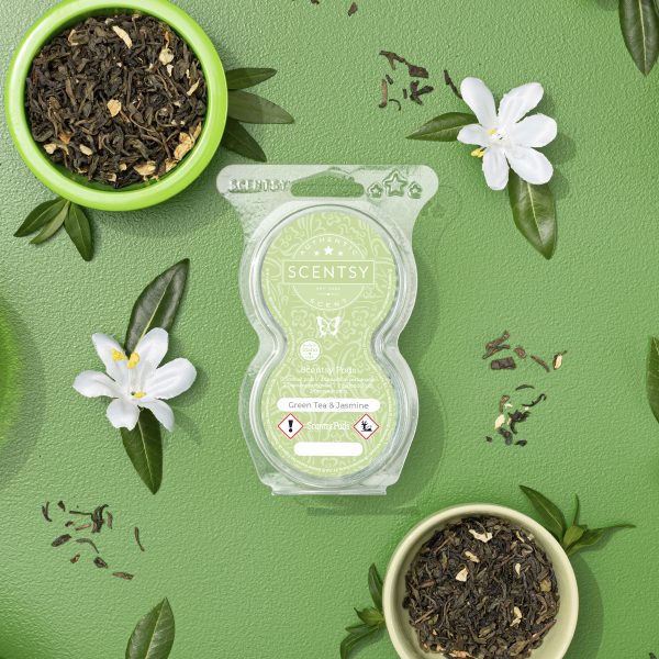 Green Tea & Jasmine Scentsy Wax Bar Styled