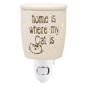HOME IS WHERE MY CAT IS SCENTSY PLUG IN WAX WARMER