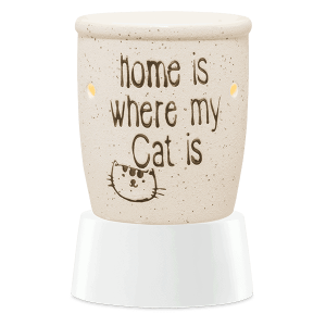 HOME IS WHERE MY CAT IS TABLETOP SCENTSY WAX WARMER