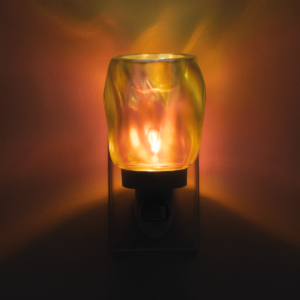 Bubbled Iridescent Scentsy Plug In Warmer in the dark