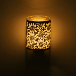 Towards the Sun Tabletop Scentsy Warmer in the dark