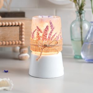Lavender Fields Scentsy Tabletop Warmer styled
