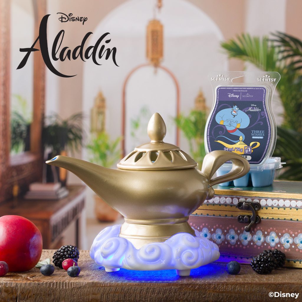 Make Some Magic with the 2025 Scentsy Disney Aladdin Collection 2025 2025 scentsy disney aladdin collection Genie lamp scentsy warmer