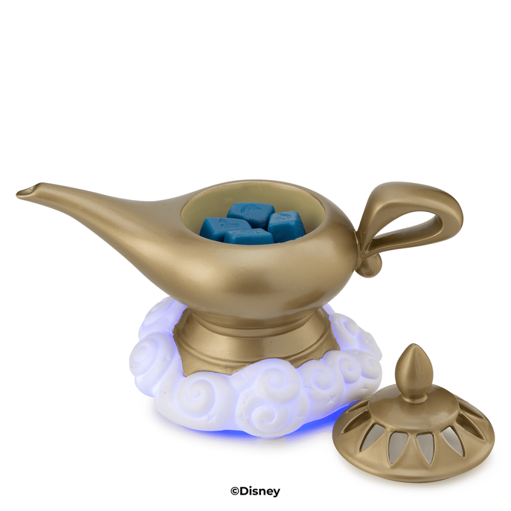 Make Some Magic with the 2025 Scentsy Disney Aladdin Collection 2025 Disney Aladdin Magic Lamp – Scentsy Warmer Lit 2 2025