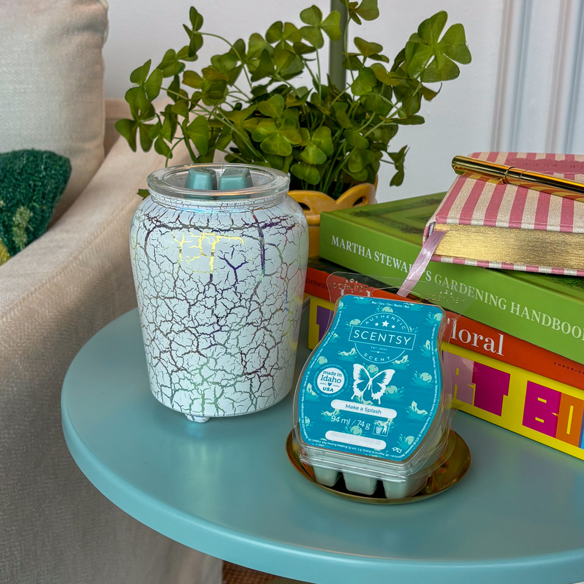 Iridescent Rainbow Scentsy Warmer & Make a Splash Bar Scentsy Bundle 2026 Iridescent Rainbow Scentsy Warmer & Make a Splash Bar Scentsy Bundle - Image 4