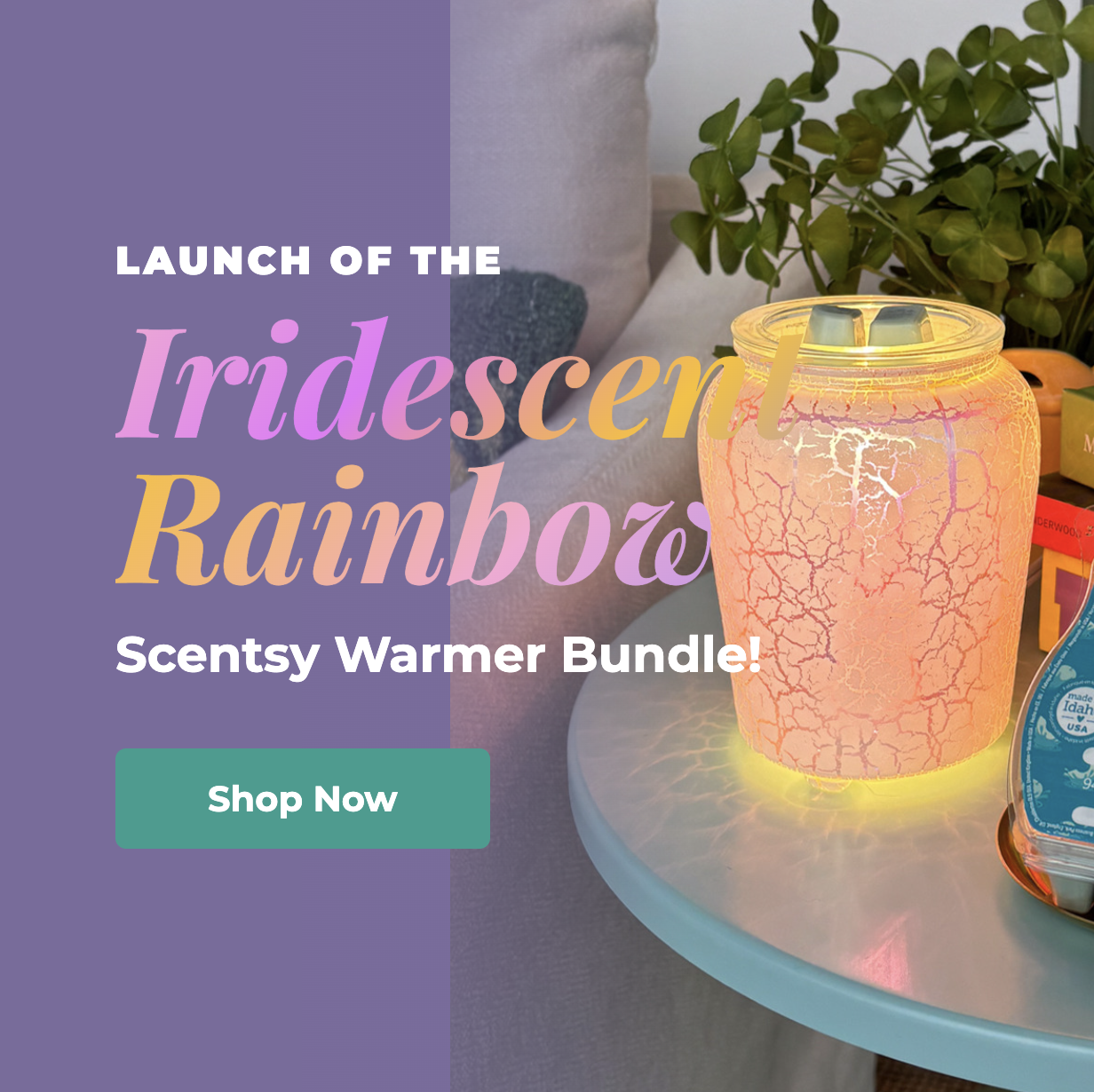 Iridescent Rainbow Scentsy Warmer & Make a Splash Bar Scentsy Bundle 2026 Launch of the The Iridescent Rainbow Scentsy Warmer