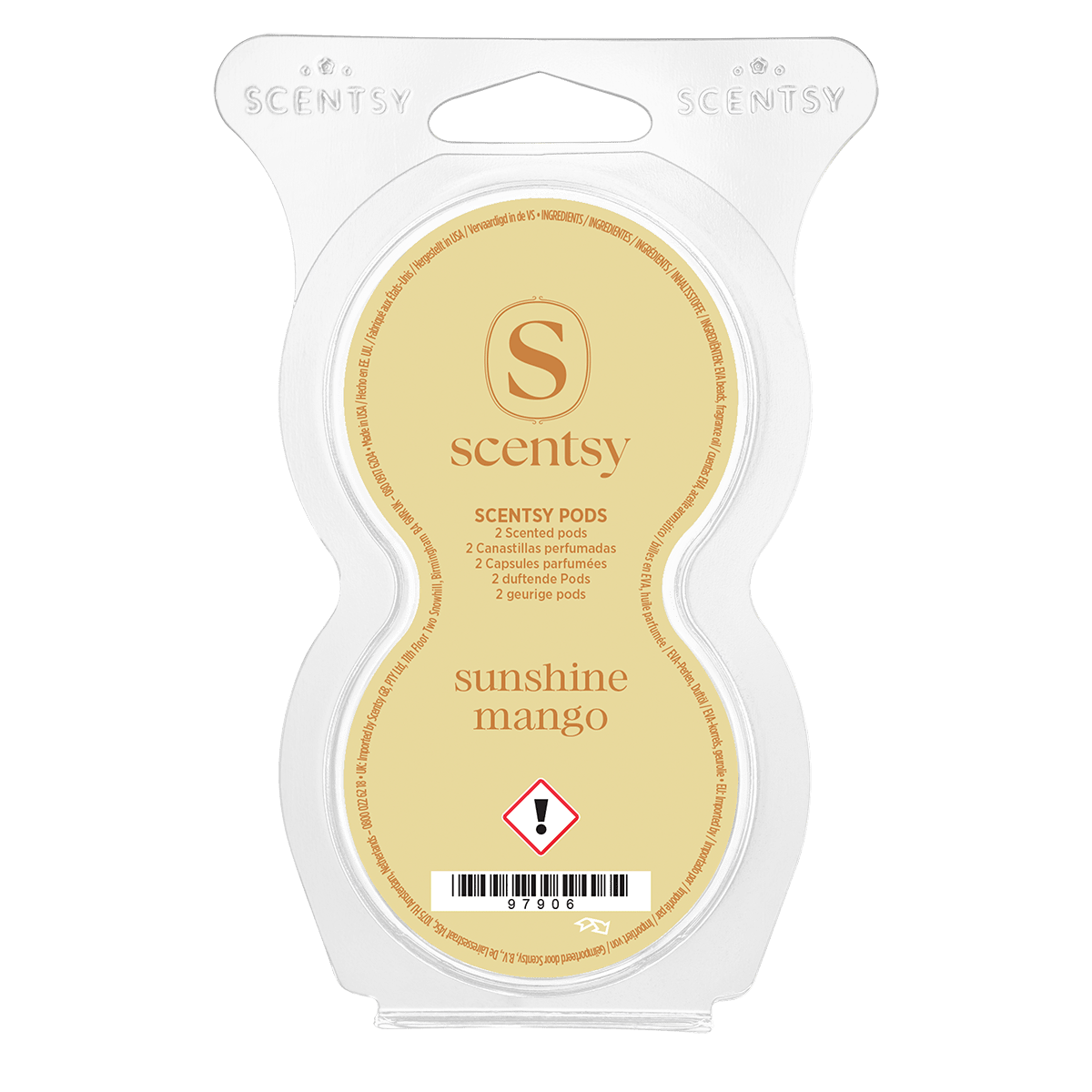 Sunshine Mango Scentsy Pods 2026 Sunshine Mango Scentsy Pods — sweet red mango · chilled orange juice · sun-ripened pineapple