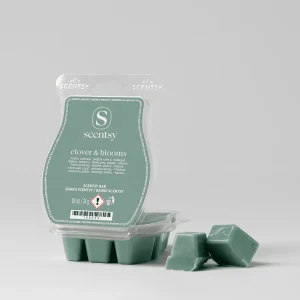 Clover & Blooms Scentsy Wax Melts - Smells like fields of fresh clover / slices of green apple / meadows dotted with wild freesia