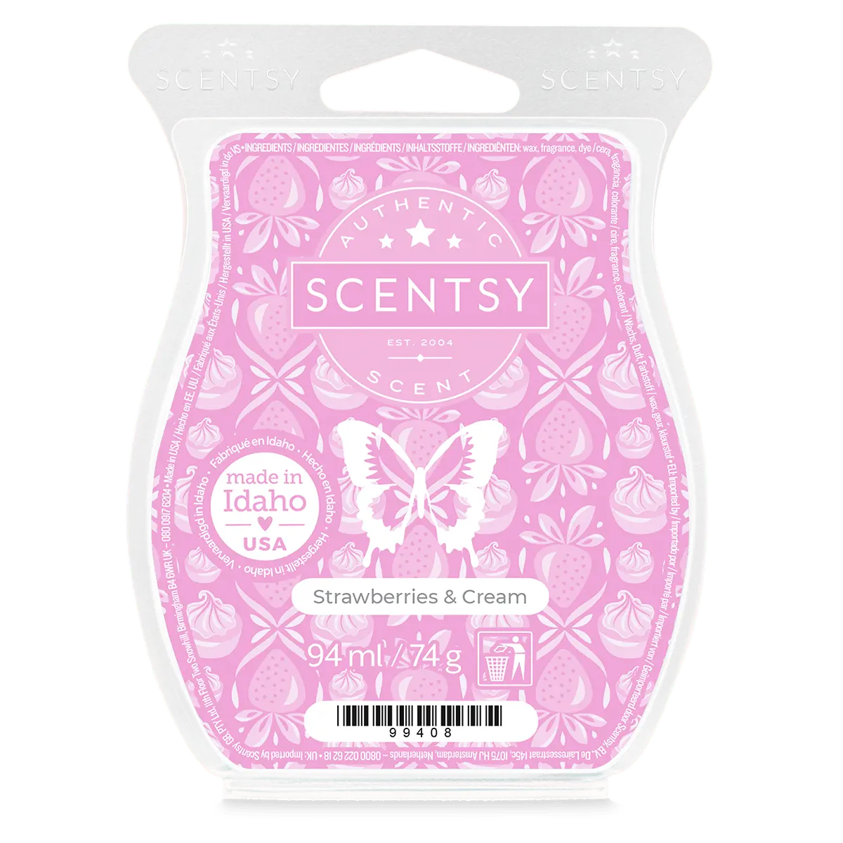 Scentsy Strawberries and Cream scented wax melt bar summer fragrance UK clearance 2026 was 8 pounds could be 1 pound 60 at 80 percent off Weekend Deal Drop