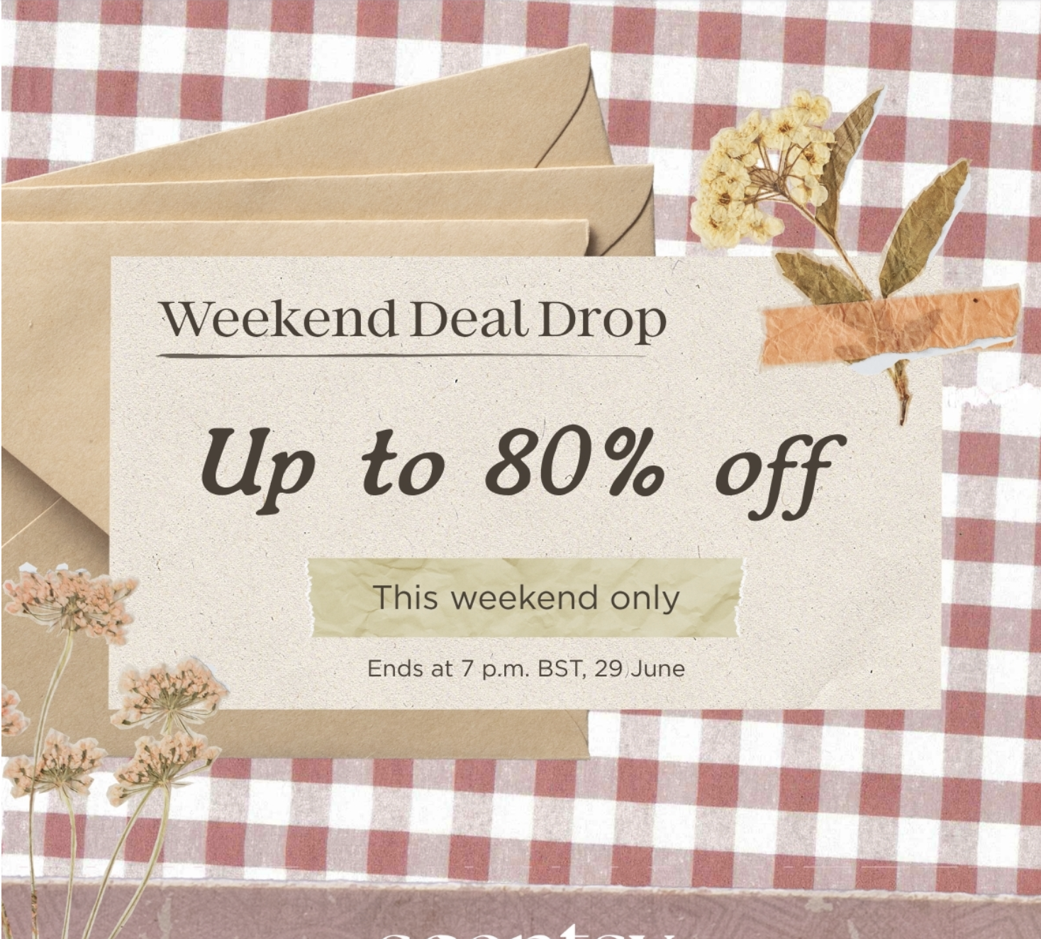 Scentsy Weekend Deal Drop June 2026 up to 80 percent off this weekend only ends 7pm BST Monday 29 June while stocks last
