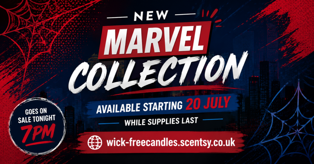 New Marvel Spider-Man Scentsy Collection 2026 – Launches Tonight 2026 spiderman banner 2026
