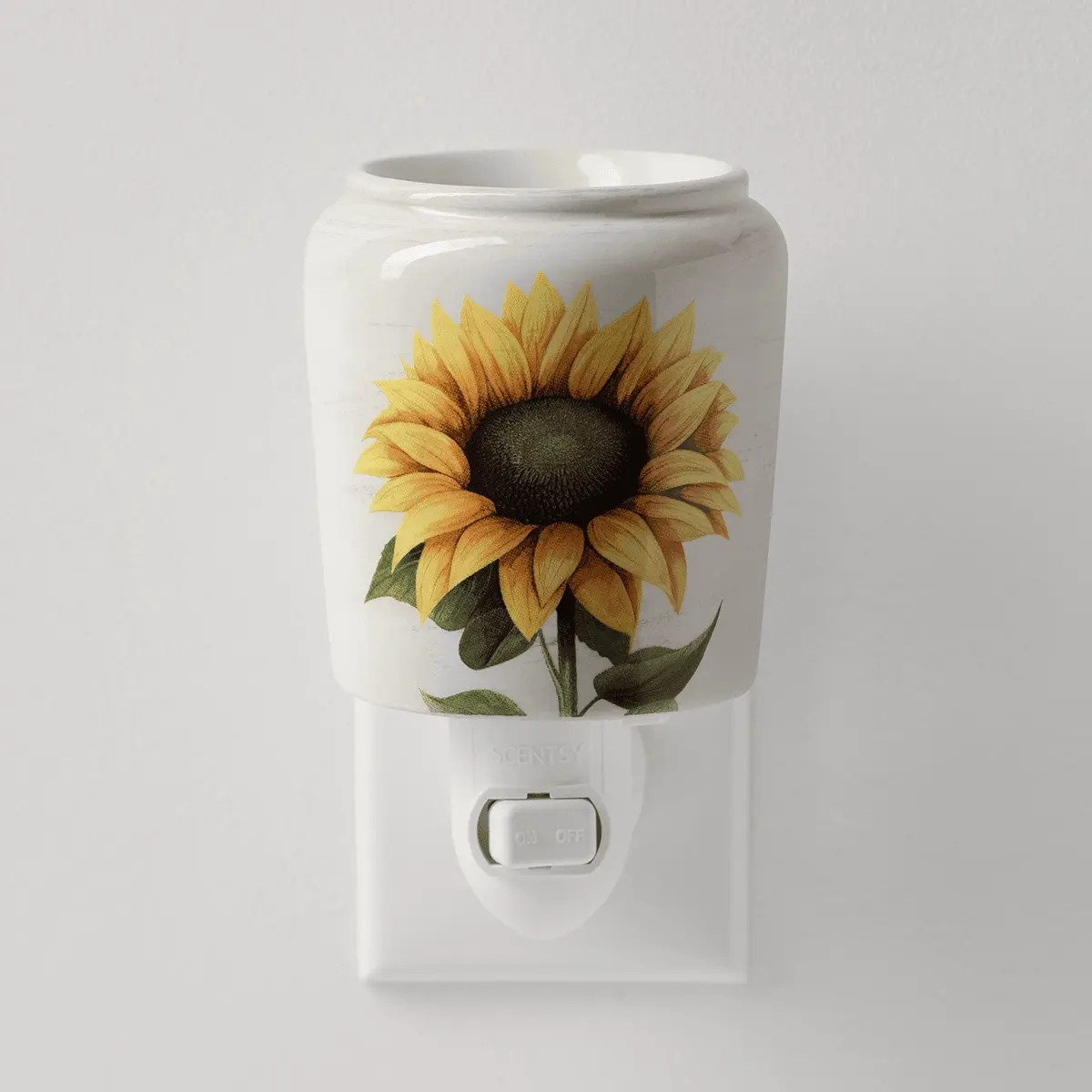 Sunflower Scentsy Mini Warmer with Wall Plug 2026 Sunflower Scentsy Mini Warmer with Wall Plug