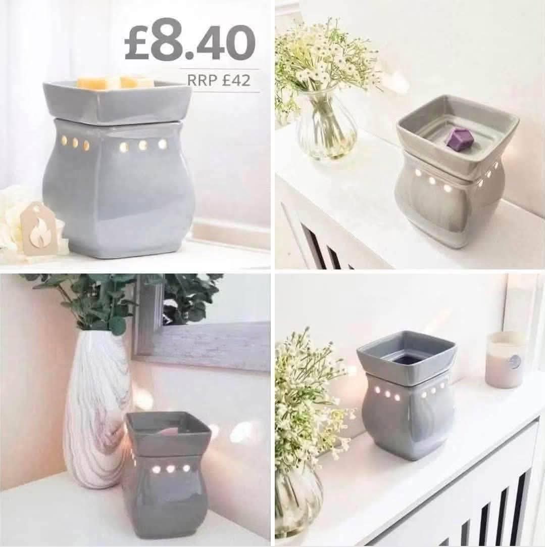 8 Cheapest Scentsy Warmers on Sale UK: Real Bargains From £8.40 2026 Classic Curve Gloss Gray Scentsy Warmer sale UK 2026 grey ceramic wax warmer reduced from 42 to 8.40