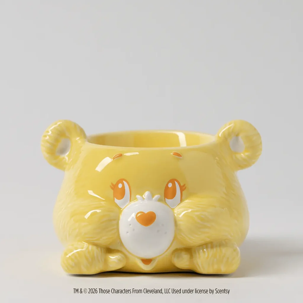 Care Bears Bedtime Bear and Funshine Bear Join the Scentsy Collection 2026 Care Bears Funshine Bear Warm Fuzzies Scentsy Warmer
