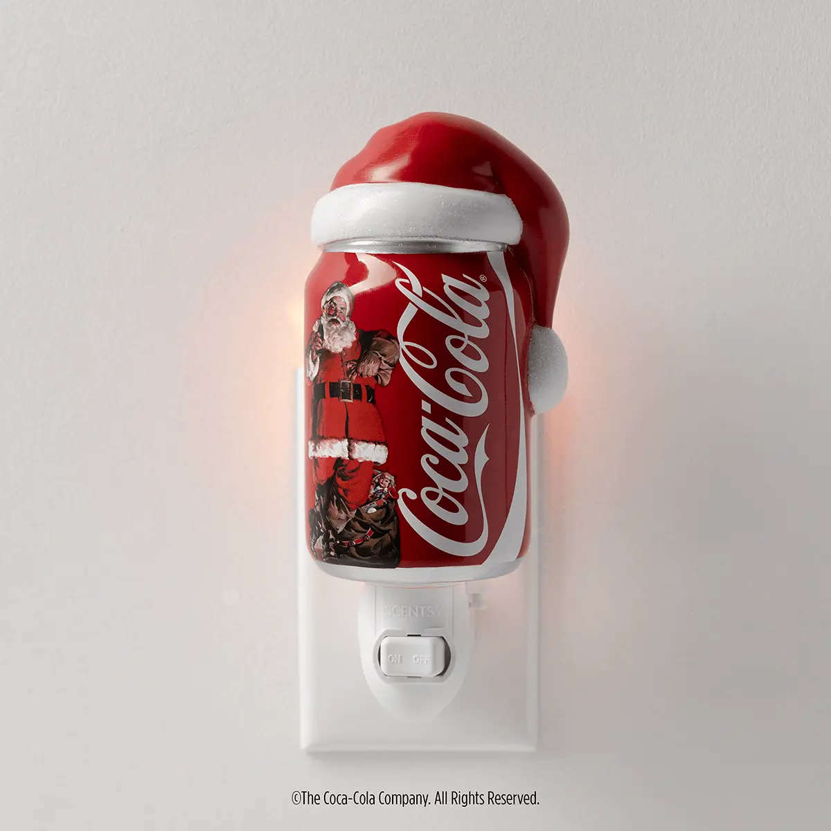 Coca-Cola Sparkling Holidays Scentsy Mini Warmer with Wall Plug 2026 Coca-Cola Sparkling Holidays Scentsy Mini Warmer with Wall Plug