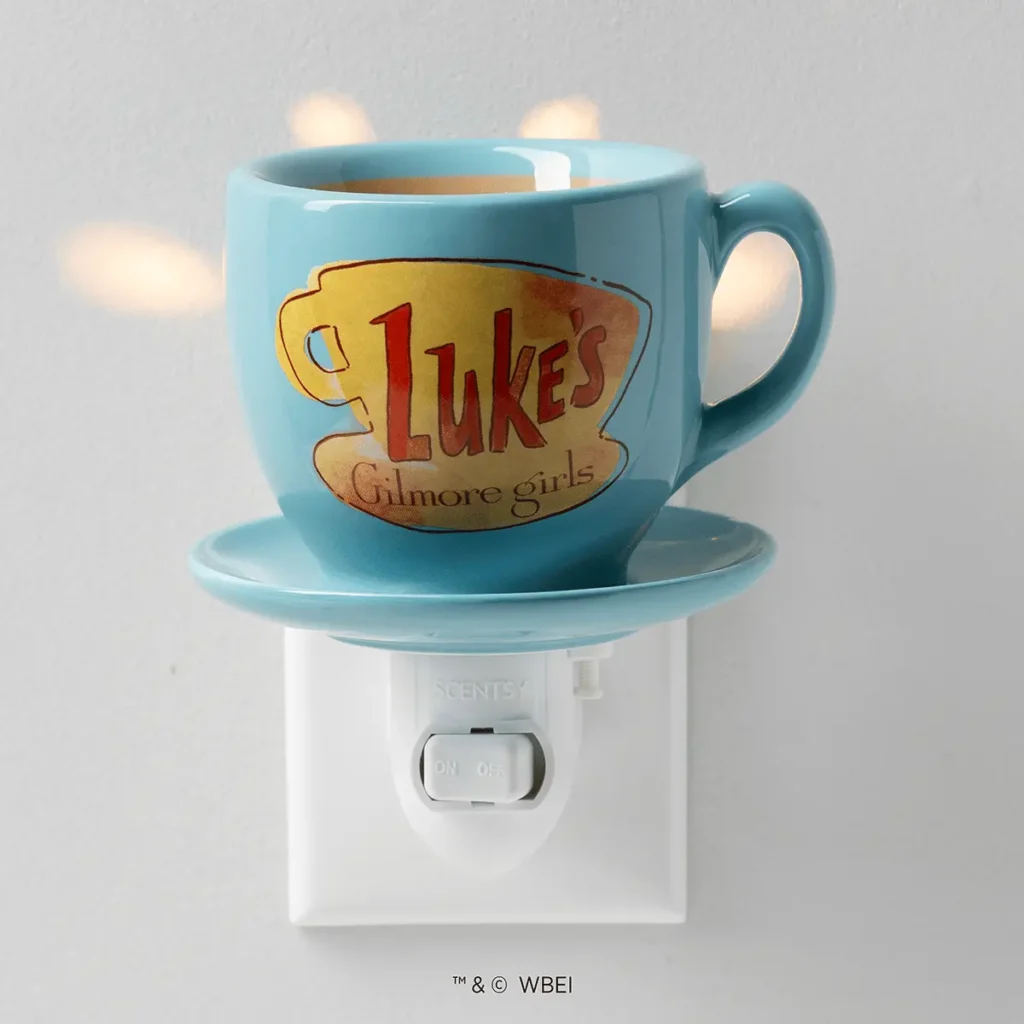 Gilmore Girls Scentsy Collection Returns in 2026 with New Stars Hollow Wax 2026 Luke's Coffee Mug Scentsy Mini Warmer with Wall Plug