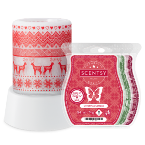 Nordic Winter Scentsy Mini Warmer with Tabletop Base and 3 Scentsy Wax Melts Bundle
