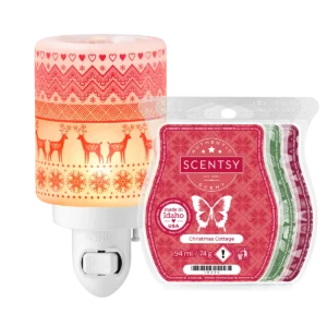 Nordic Winter Scentsy Mini Warmer with Wall Plug and 3 Scentsy Wax Melts Bundle