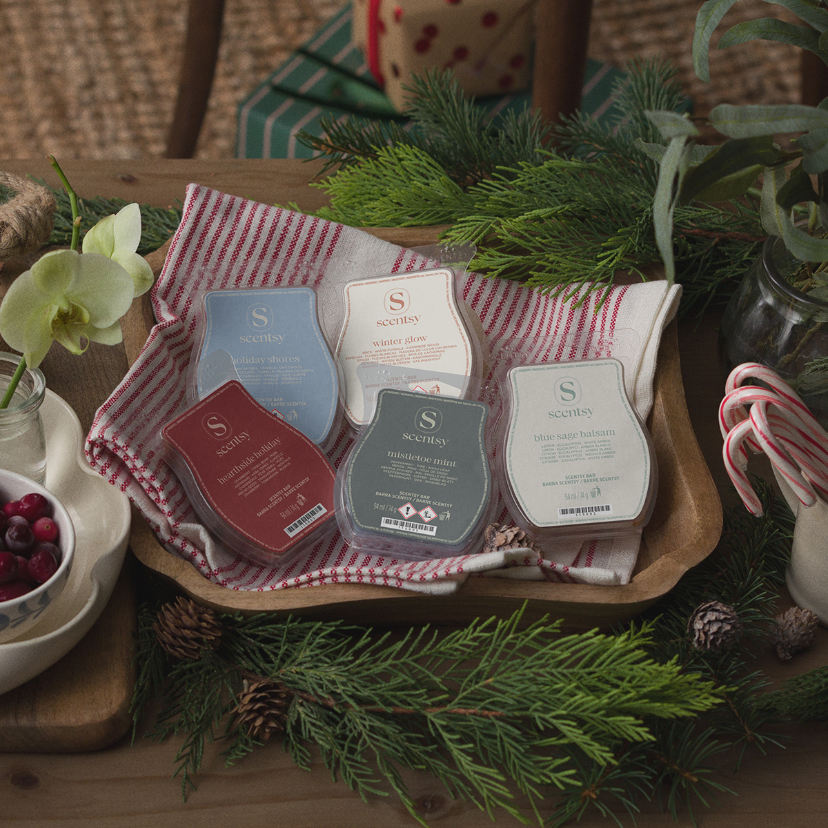Scentsy Holiday Collection 2026 – Five Christmas Fragrances, Candle Holders and Licensed Collaborations Launch 1 October 2026 Scentsy Holiday Collection 2026 UK - Holiday Scentsy Wax Melts 5-Pack with Blue Sage Balsam, Hearthside Holiday, Holiday Shores, Mistletoe Mint and Winter Glow