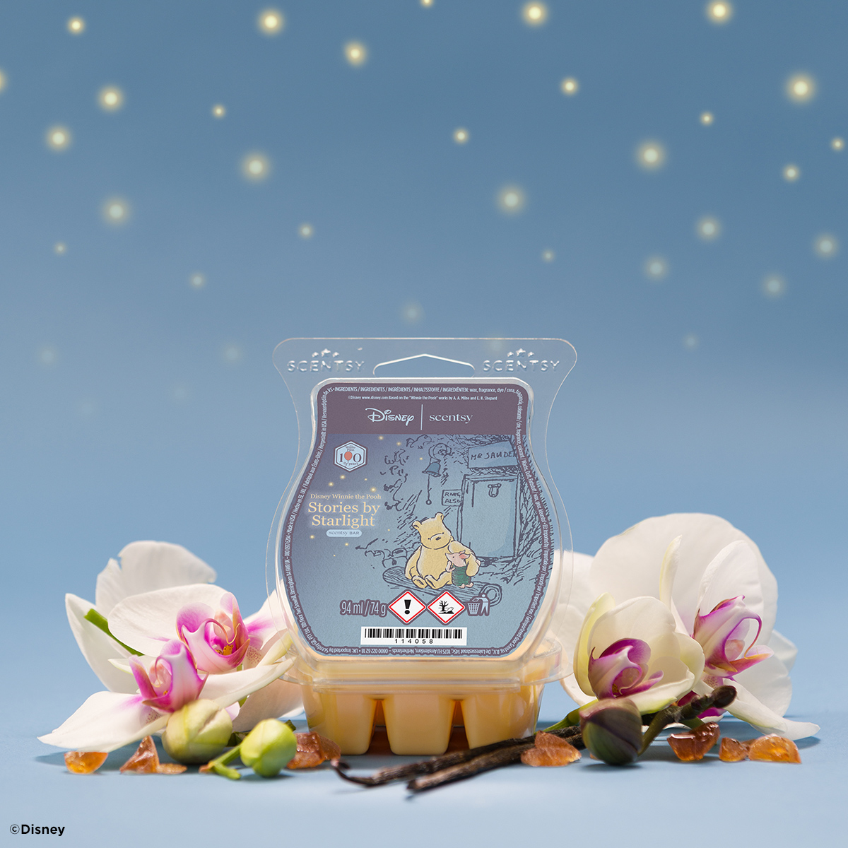Disney Winnie the Pooh Stories by Starlight Scentsy Wax Melts 2026 Disney Winnie the Pooh Stories by Starlight Scentsy Bar with cardamom blossom, golden amber and vanilla