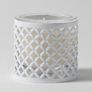 Scentsy Candle Holders and Inserts 2026 UK: Launch Date, Prices and Scents 2026 white trellis scentsy candle holder UK 2026 product image